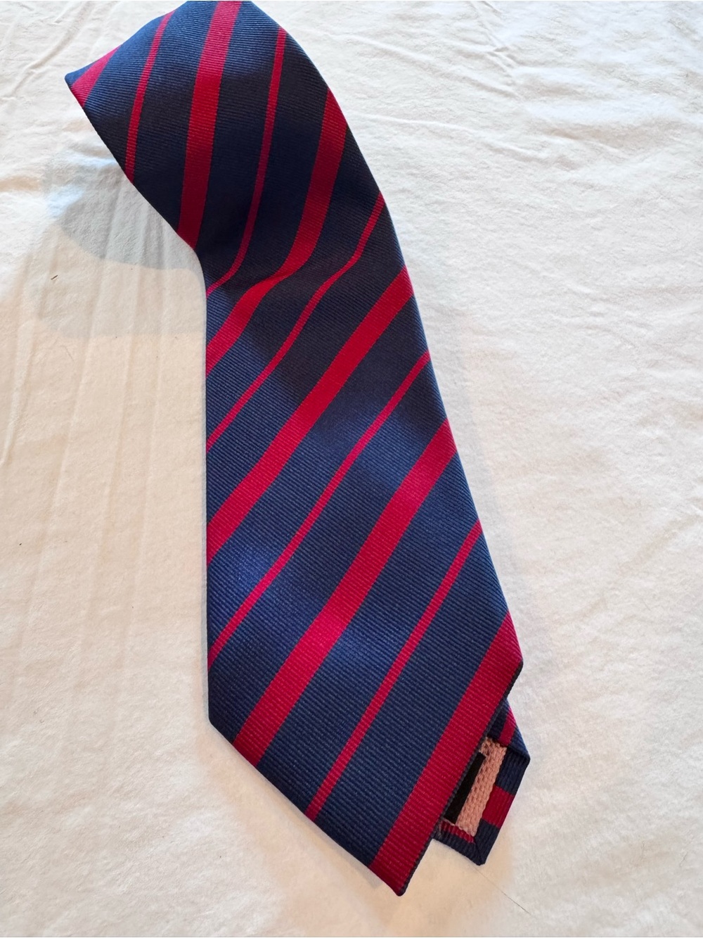 Thomas Pink Navy and Red Diagonal Stripe Tie
